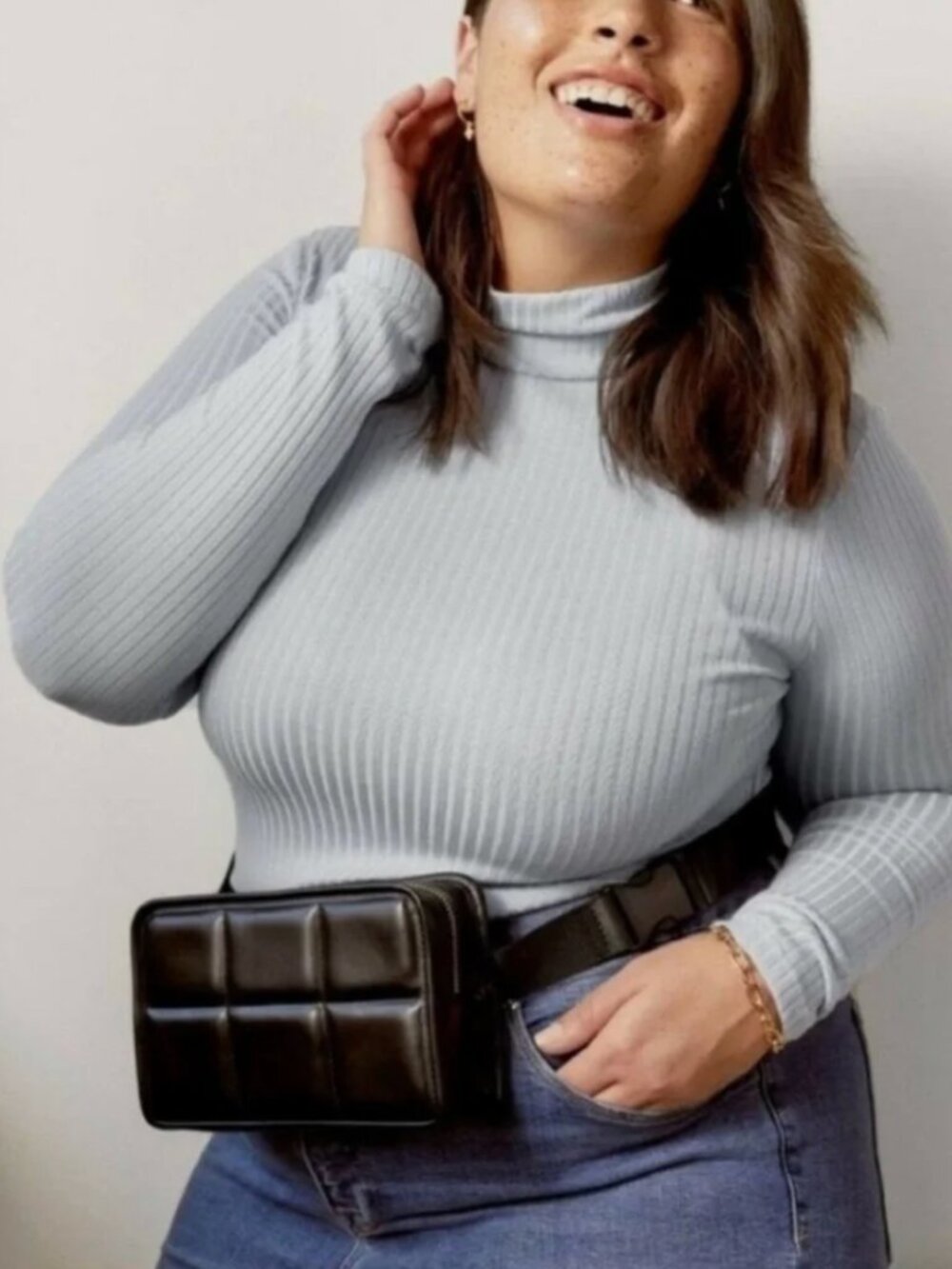 Amanda Uprichard Black Quilted Fanny pack